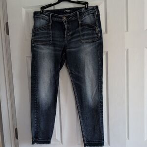 Silver Jeans Suki Skinny Women's Dark Wash Cropped Ankle Jeans 31x26